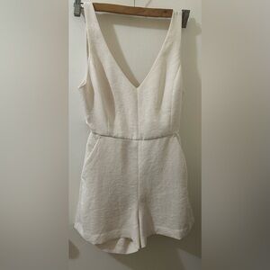 WILFRED Ecoulement Shortalls Romper White, Size 4